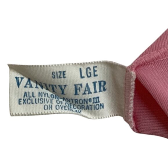 Vintage Vanity Fair Pink Nylon Nightgown‎ Slip Dress Size Large - Picture 6 of 8